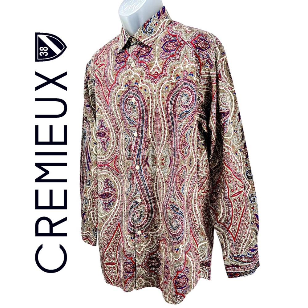 Cremieux Men’s Large Classics‎ Paisley Print Long Sleeve Button Up Shirt